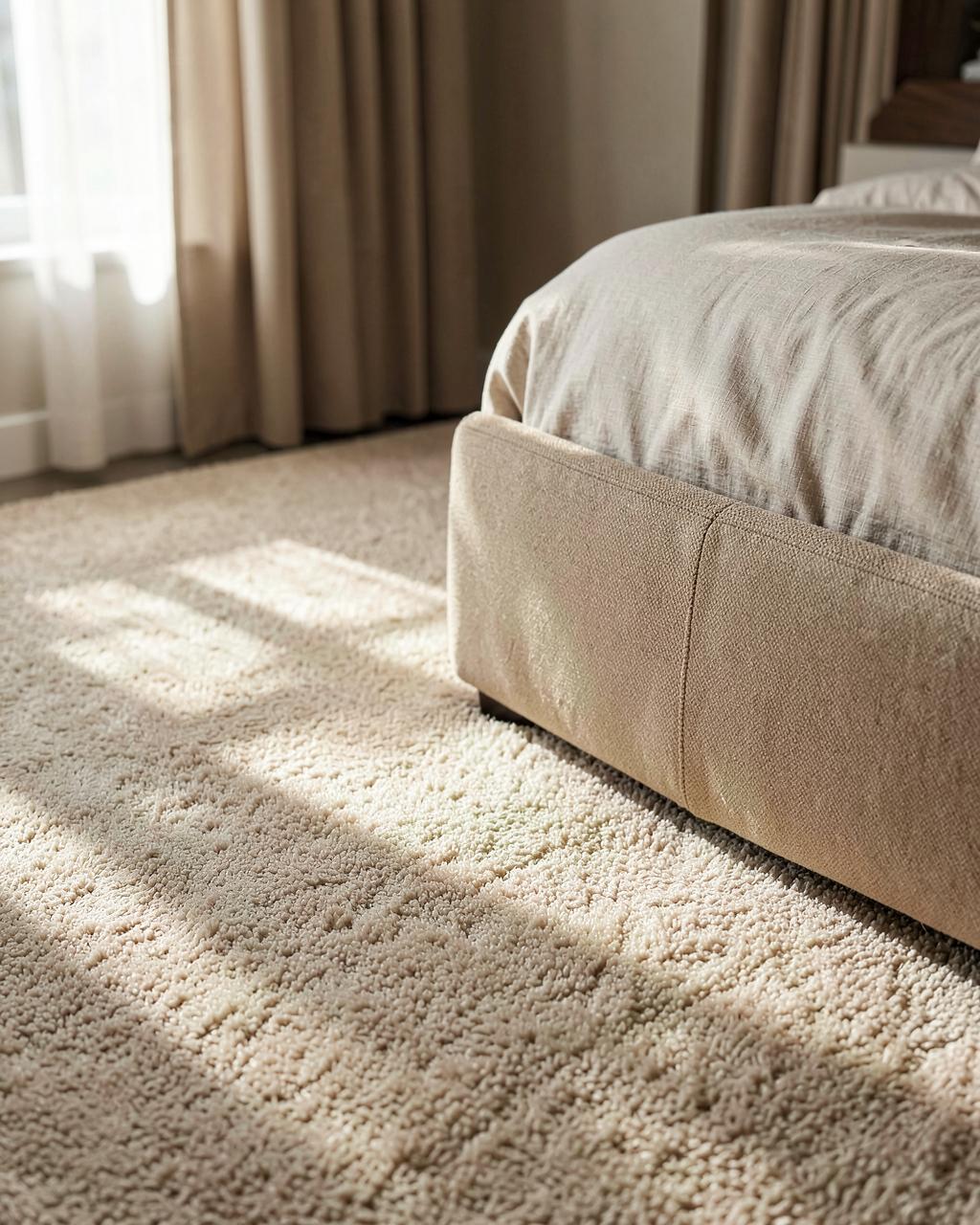 Carpet flooring in a home interior