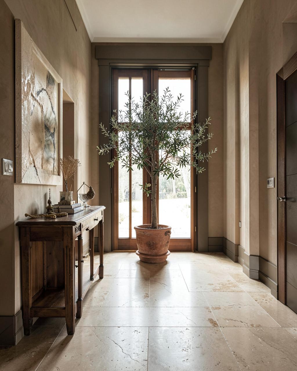 Natural Stone flooring in a home interior