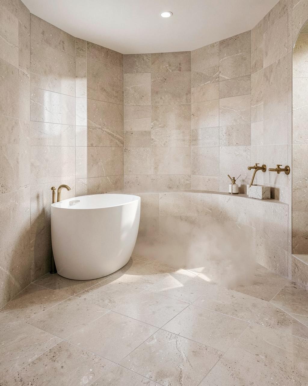 Tile flooring in a home interior