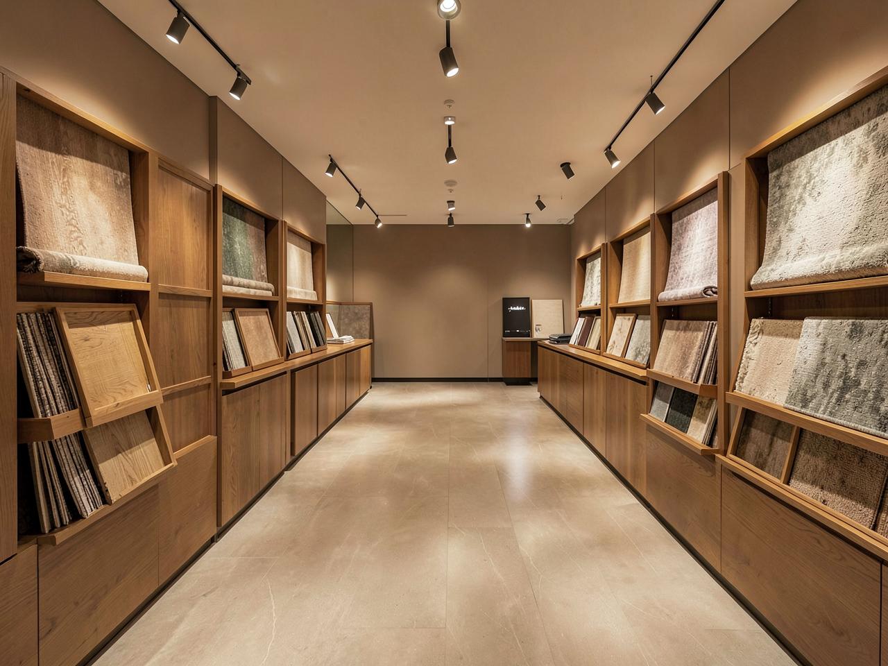 Flooring showroom displays